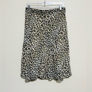Roz & Ali Women's Animal Print Midi Skirts Pull On Size M